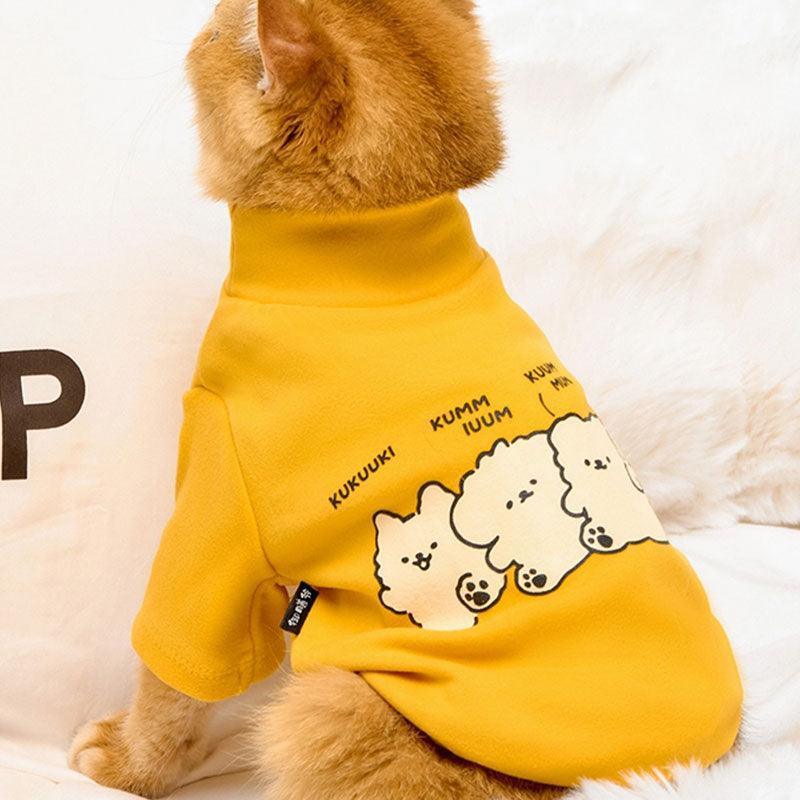 High Neck Cat Clothes 5 Color Warm Sweatshirt
