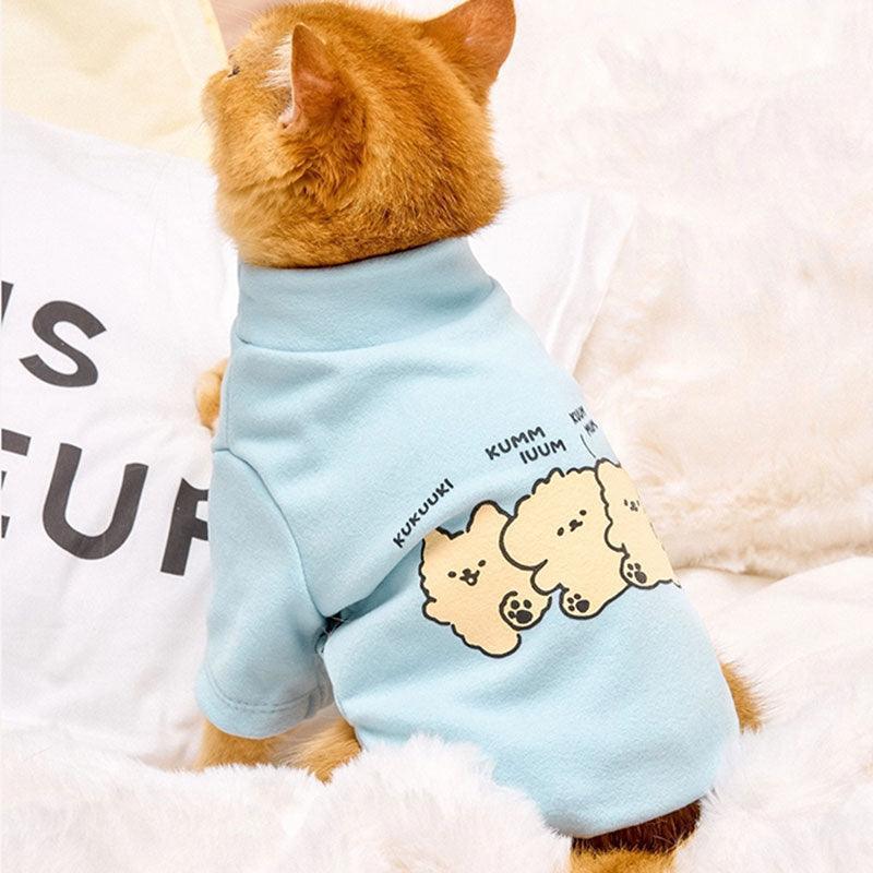 High Neck Cat Clothes 5 Color Warm Sweatshirt