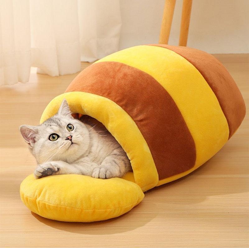 Honey Jar Cat Sleeping Bag Four Seasons Bed Cave - MEWCATS