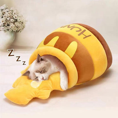 Honey Jar Cat Sleeping Bag Four Seasons Bed Cave - MEWCATS