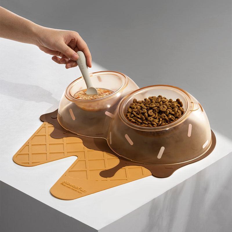 Ice Cream Cat Food Water Bowl Dishes Placemat