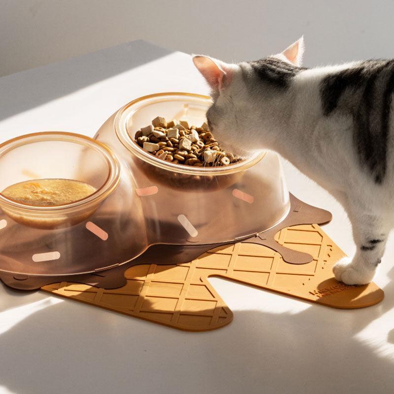 Ice Cream Cat Food Water Bowl Dishes Placemat