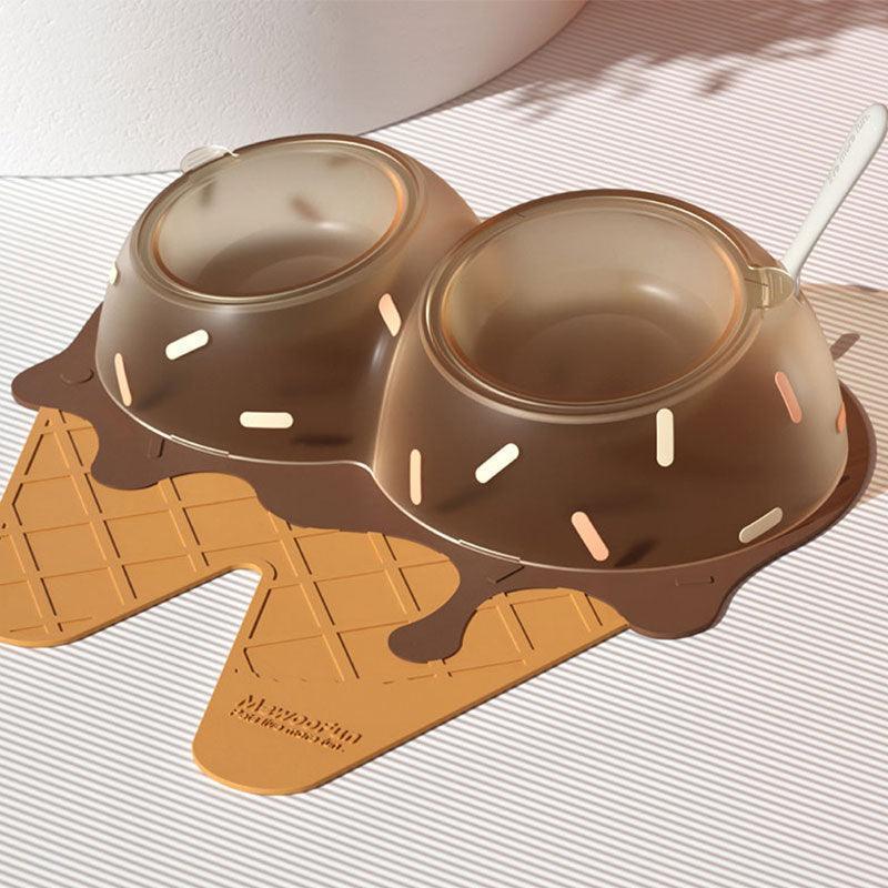Ice Cream Cat Food Water Bowl Dishes Placemat