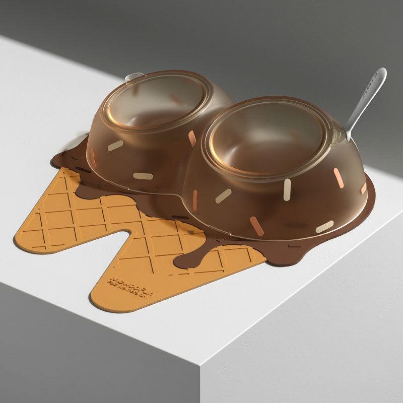 Ice Cream Cat Food Water Bowl Dishes Placemat