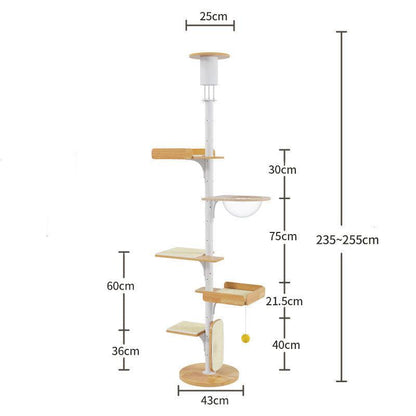 Iron Art Floor to Ceiling Cat Climbing Tree - MEWCATS