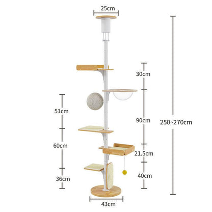 Iron Art Floor to Ceiling Cat Climbing Tree - MEWCATS