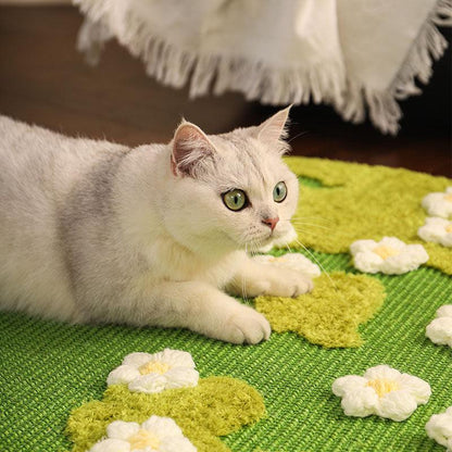 JCAT Blooming Garden Cat Scratch Mat Furniture - MEWCATS