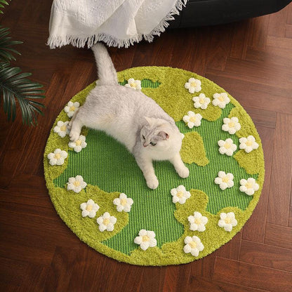 JCAT Blooming Garden Cat Scratch Mat Furniture - MEWCATS