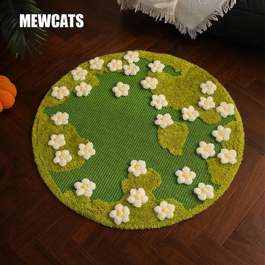 JCAT Blooming Garden Cat Scratch Mat Furniture - MEWCATS