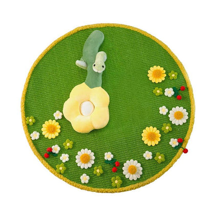 JCAT Blooming Garden Cat Scratch Mat Furniture - MEWCATS