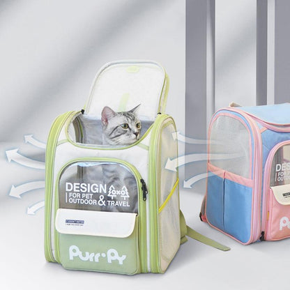 Jelly Cat Carrying Backpack 4 Color Foldable Cat Bag - MEWCATS