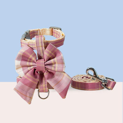 JK Bow Tie Cat Harness 3 Color Escape Proof Leash - MEWCATS