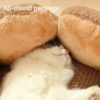 Cat Bed Super Soft Kennel Flower Cat Nest Washable 3 Color Cat Cushion House