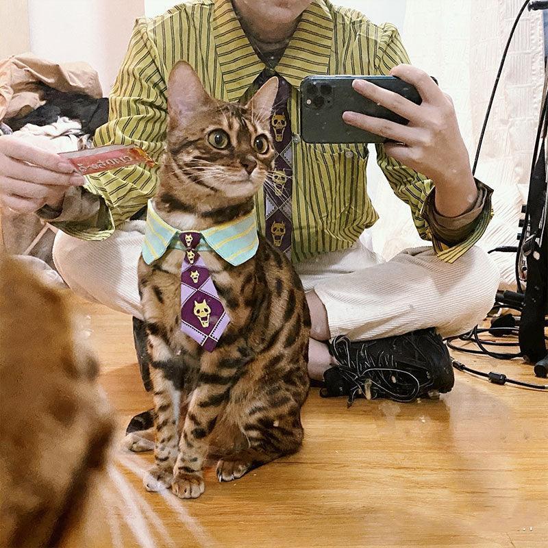 Kira Yoshikage Cat Cosplay Costume Neckties