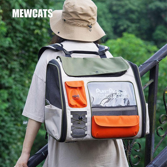 Large Capacit Cat Carrier Backpack 2 Color Space Capsule Bag - MEWCATS