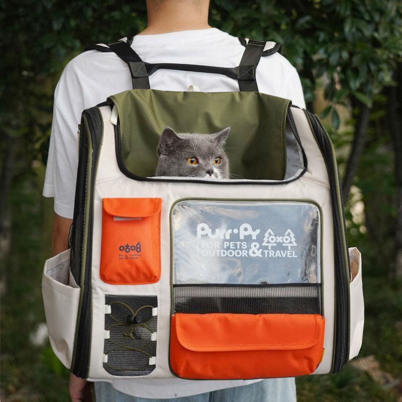 Large Capacit Cat Carrier Backpack 2 Color Space Capsule Bag - MEWCATS