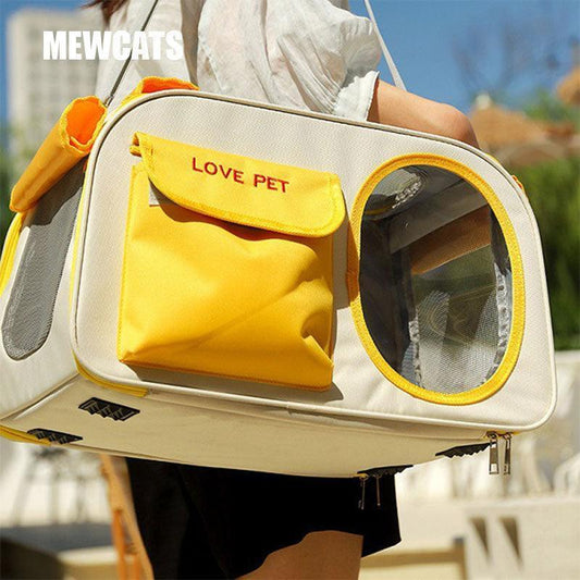 Large Cat Carrier Bag Breathable 2 Color Foldable Tote