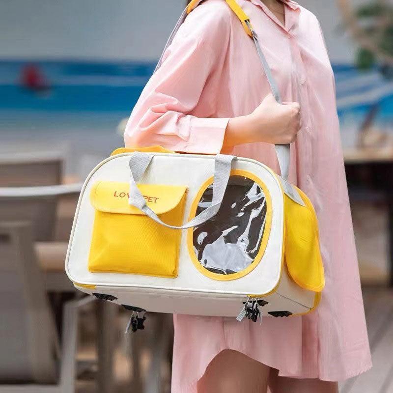 Large Cat Carrier Bag Breathable 2 Color Foldable Tote