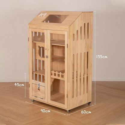 Large Cat Villa Indoor Condo Luxury Cat House - MEWCATS