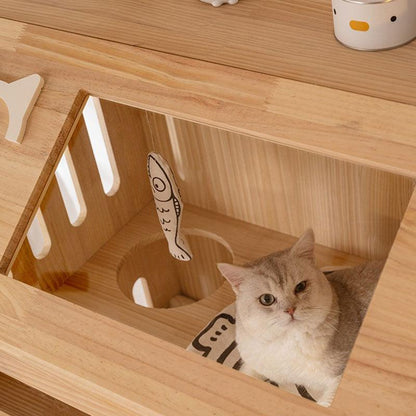 Large Cat Villa Indoor Condo Luxury Cat House - MEWCATS