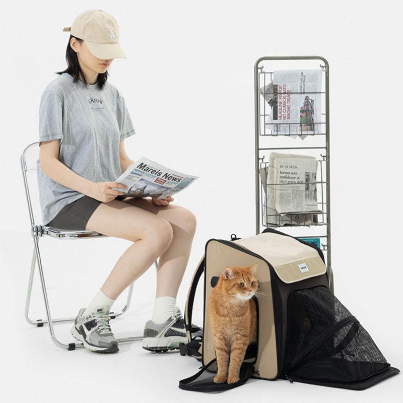 Large Expandable Cat Carrier Pet Backpack - MEWCATS