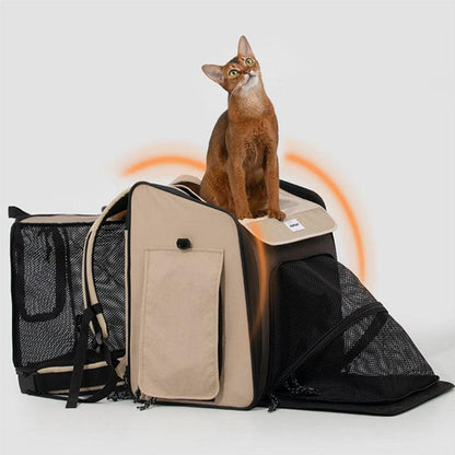 Large Expandable Cat Carrier Pet Backpack - MEWCATS