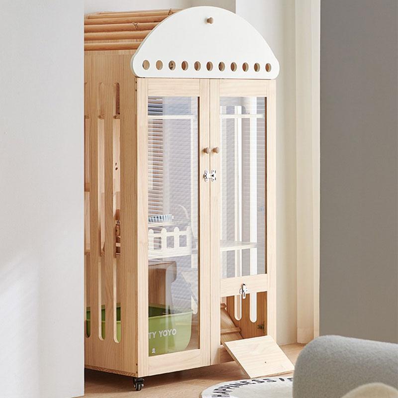 Large Space Cat Villa Furniture Wooden House - MEWCATS