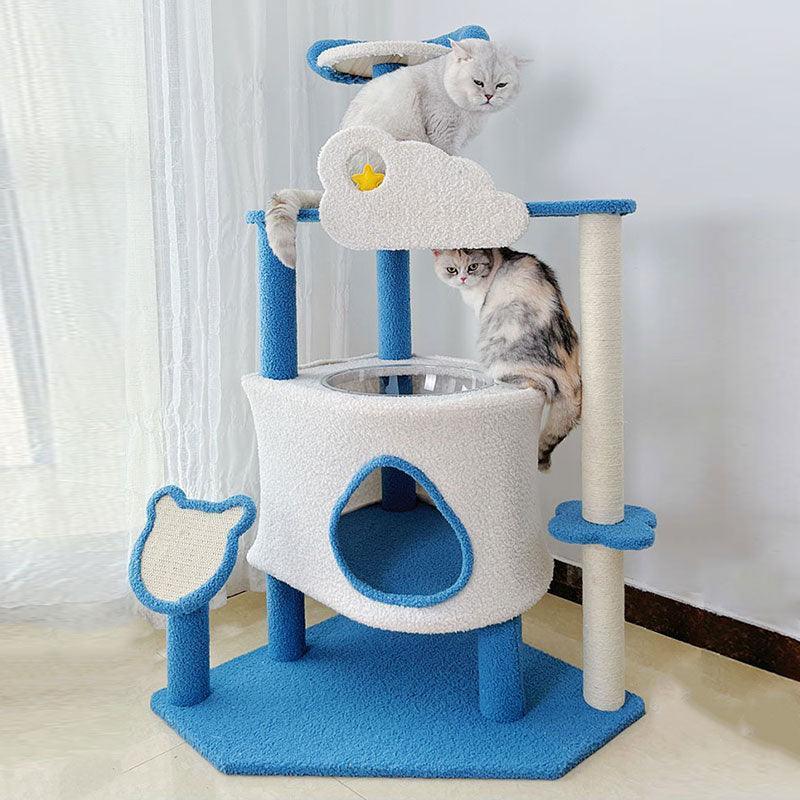 Large Star Cloud Cat Climbing Frame Tower Cat Tree - MEWCATS