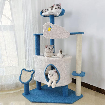 Large Star Cloud Cat Climbing Frame Tower Cat Tree - MEWCATS