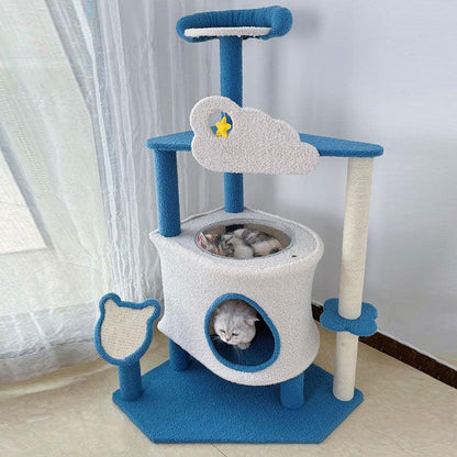 Large Star Cloud Cat Climbing Frame Tower Cat Tree - MEWCATS