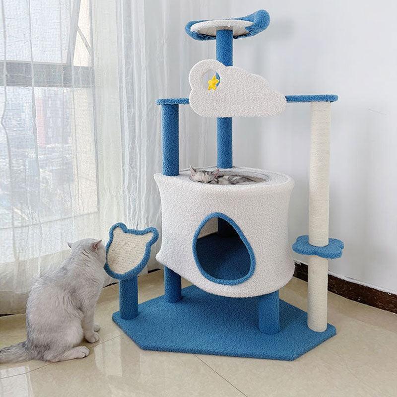 Large Star Cloud Cat Climbing Frame Tower Cat Tree - MEWCATS