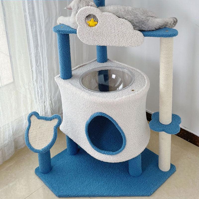 Large Star Cloud Cat Climbing Frame Tower Cat Tree - MEWCATS