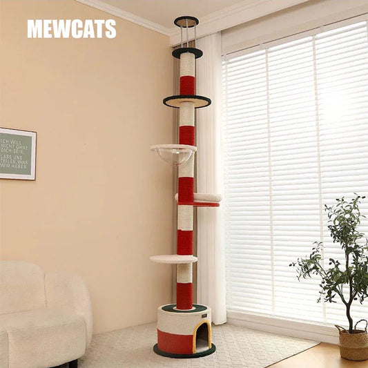 Lighthouse Floor to Ceiling Cat Climbing Tree - MEWCATS