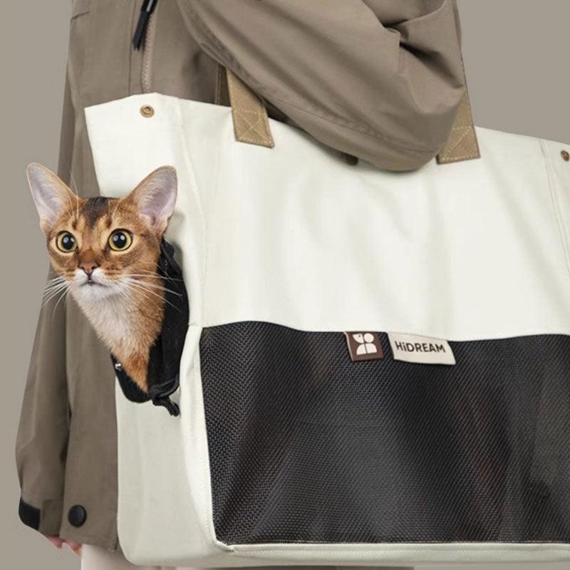 Lightweight Outing Cat Tote Shoulder Bag - MEWCATS