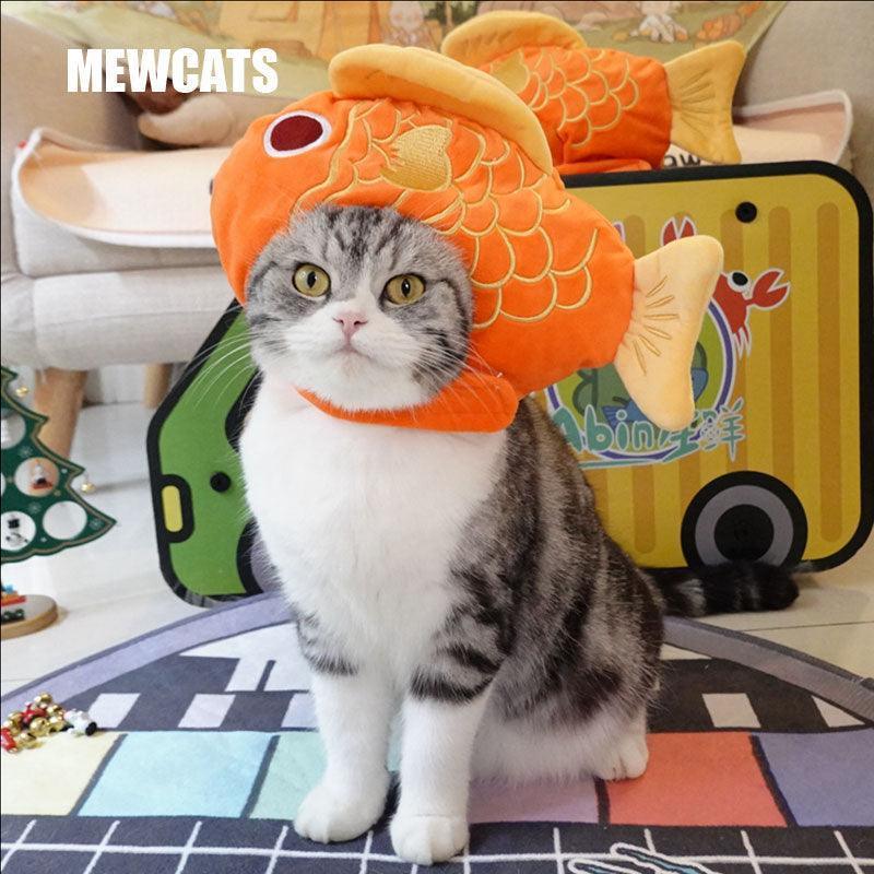 Lucky Fish Cat Hat Cute Head Cover