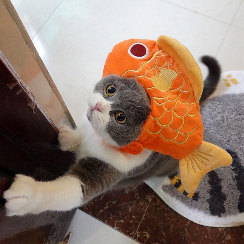 Lucky Fish Cat Hat Cute Head Cover
