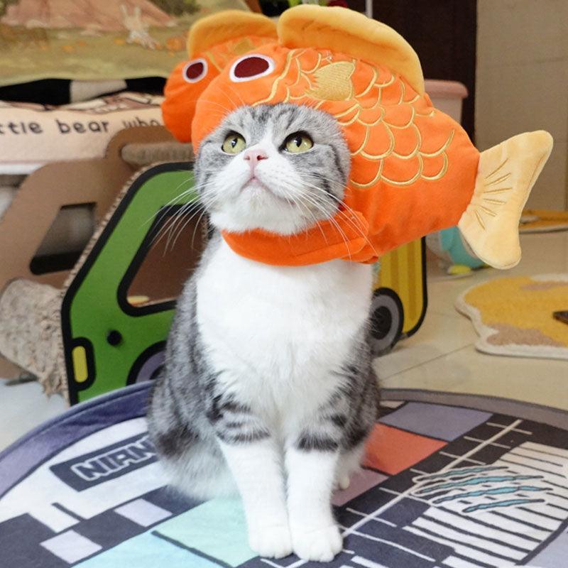 Lucky Fish Cat Hat Cute Head Cover