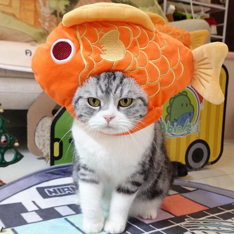 Lucky Fish Cat Hat Cute Head Cover