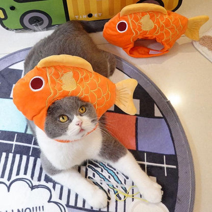 Lucky Fish Cat Hat Cute Head Cover