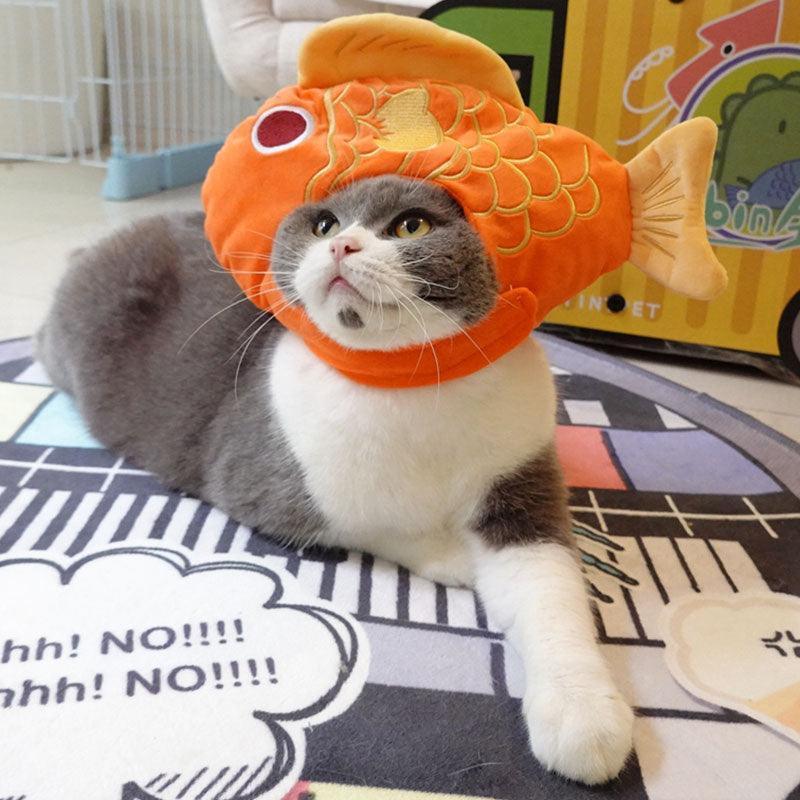 Lucky Fish Cat Hat Cute Head Cover