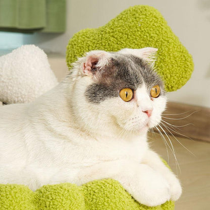 Lucky Tree Cat Scratching Board Green Ellipses Kitty Bed