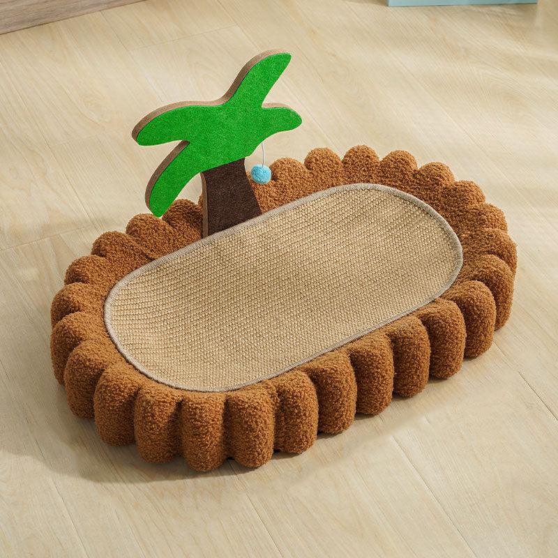 Lucky Tree Cat Scratching Board Green Ellipses Kitty Bed - MEWCATS