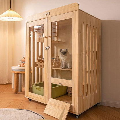Luxury Cat Furniture Indoor Villa 3 Size House - MEWCATS
