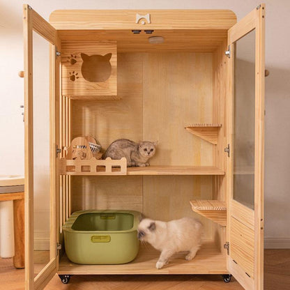 Luxury Cat Furniture Indoor Villa 3 Size House - MEWCATS