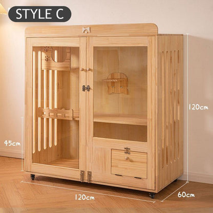 Luxury Cat Furniture Indoor Villa 3 Size House - MEWCATS