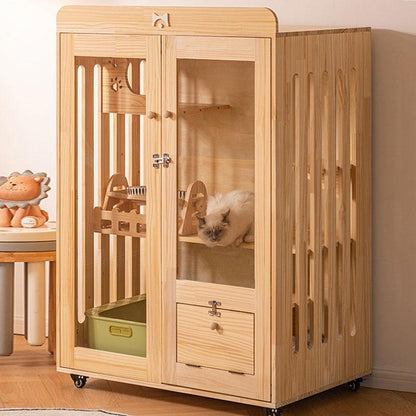 Luxury Cat Furniture Indoor Villa 3 Size House - MEWCATS