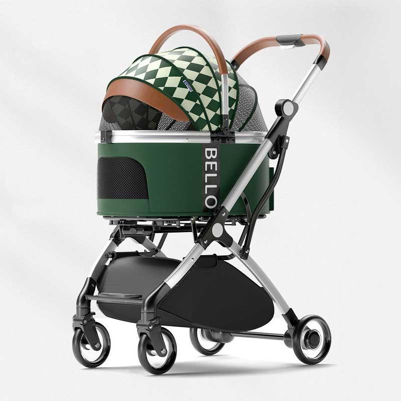 Luxury Large Detachable Pet Carrier Stroller 6 Color Cat Handbag On Wheels
