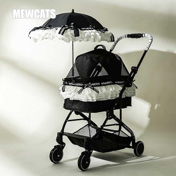 Baby stroller with pet carrier top