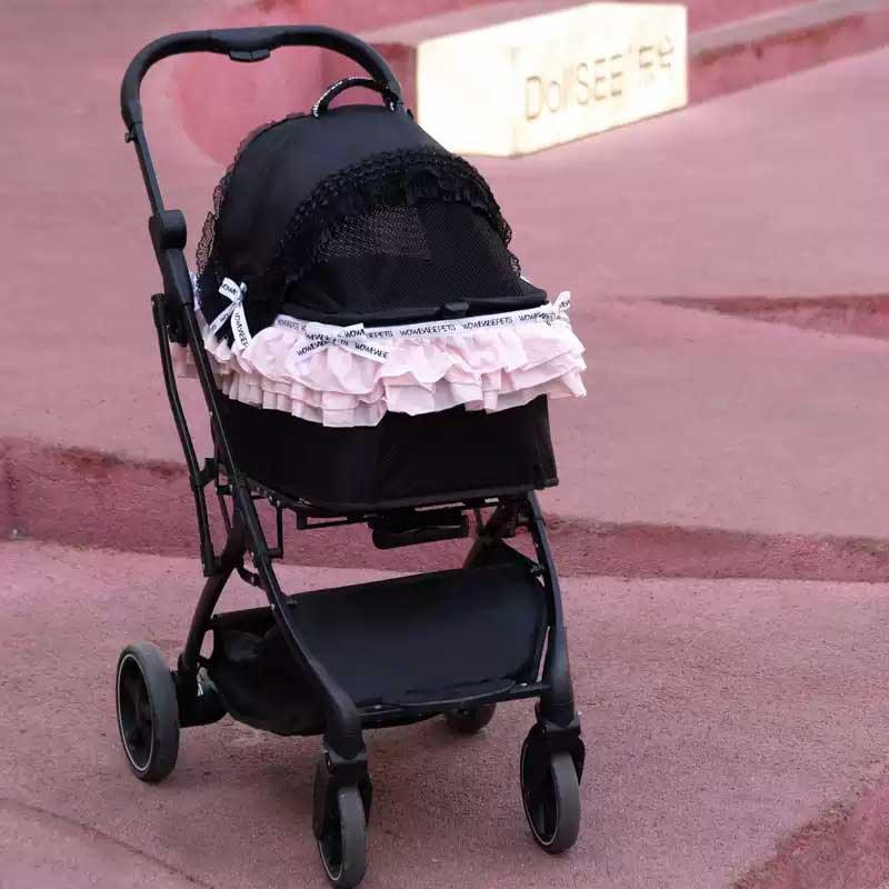 Luxury Lace Cat Stroller Pet Carrier With Wheels - MEWCATS