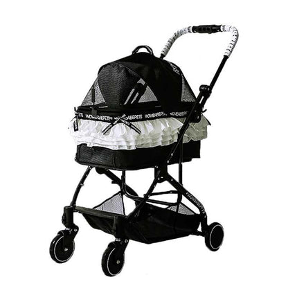 Luxury Lace Cat Stroller Pet Carrier With Wheels - MEWCATS
